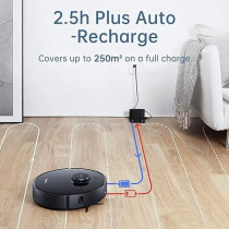 Dreame L10 Pro Robot Vacuum Cleaner and Mop, Lidar Robotic Vacuum with Superb Navigation and High Precision 3D, 4-Stage Cleaning, Multi-Level Mapping,4000Pa Strong Suction, 2.5h Runtime, Black, 1 Year Warranty