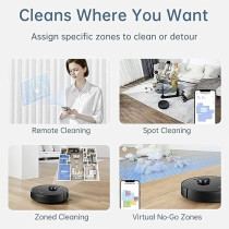 Dreame L10 Pro Robot Vacuum Cleaner and Mop, Lidar Robotic Vacuum with Superb Navigation and High Precision 3D, 4-Stage Cleaning, Multi-Level Mapping,4000Pa Strong Suction, 2.5h Runtime, Black, 1 Year Warranty