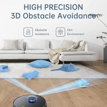 Dreame L10 Pro Robot Vacuum Cleaner and Mop, Lidar Robotic Vacuum with Superb Navigation and High Precision 3D, 4-Stage Cleaning, Multi-Level Mapping,4000Pa Strong Suction, 2.5h Runtime, Black, 1 Year Warranty