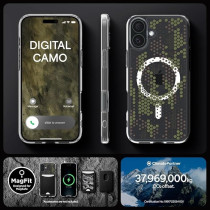 Spigen Ultra Hybrid Magfit Designed For Iphone 16 Case Cover Magsafe Compatible, Digital Camo