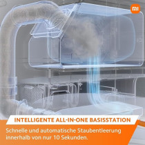 Xiaomi Robot Vacuum X20+ With All-In-One Smart Base Station 6000Pa Suction Power, LDS Laser Navigation, Voice Control, Wet And Dry 4 L 30 W C101, White, 1 Year Warranty