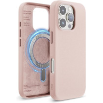 Elago Magnetic Leather Case For iPhone 16 Pro Compatible With Magsafe, Vegan Leather, Shockproof, Water-Resistant, Lovely Pink
