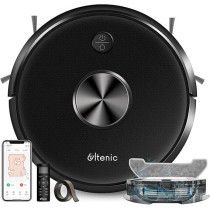 Ultenic D5s Pro Robot Vacuum Cleaner, 3000Pa, Wi-Fi Connected, Mopping Function, Super-Thin, Alexa, App Control, Boundary Strips Included, Self-Charging Robotic Vacuum for Pet Hair Hard Floor Carpet, Black, 1 Year Warranty