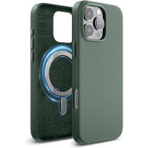 Elago Magnetic Leather Case For iPhone 16 Pro Max Compatible With Magsafe, Vegan Leather, Shockproof, Water-Resistant, Midnight Green