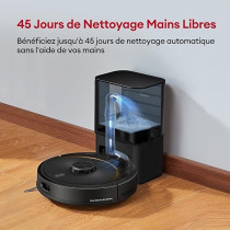 Ultenic T10 Elite Robot Vacuum Cleaner with Mop, Robotic Vacuum Self Emptying for 45 Days Hands-Free, LiDAR Navigation, Compatible with Alexa/Wi-Fi Connected, Ideal for Pet Hair, Hard Floor and Carpet, Black, 1 Year Warranty