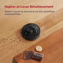 Ultenic T10 Elite Robot Vacuum Cleaner with Mop, Robotic Vacuum Self Emptying for 45 Days Hands-Free, LiDAR Navigation, Compatible with Alexa/Wi-Fi Connected, Ideal for Pet Hair, Hard Floor and Carpet, Black, 1 Year Warranty