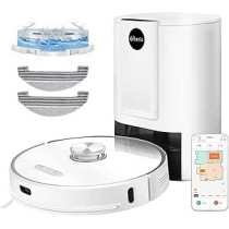 Ultenic T10 Robot Vacuum Cleaner with Mop, Self-empty Base, 3000Pa, Laser Navigation, Wi-Fi Connected, App Control, Multi-floor Mapping, Self-charging Robotic Vacuum for Pet Hair Hard Floor Carpet, White, 1 Year Warranty