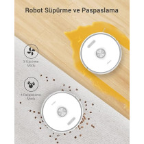 Ultenic T10 Robot Vacuum Cleaner with Mop, Self-empty Base, 3000Pa, Laser Navigation, Wi-Fi Connected, App Control, Multi-floor Mapping, Self-charging Robotic Vacuum for Pet Hair Hard Floor Carpet, White, 1 Year Warranty