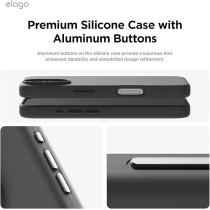 Elago Magnetic Liquid Silicone For iPhone 16 Case Cover Compatible With Magsafe Shockproof, Black