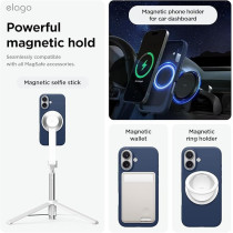 Elago Magnetic Liquid Silicone For iPhone 16 Case Cover Compatible With Magsafe Shockproof, Jean Indigo