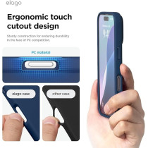 Elago Magnetic Liquid Silicone For iPhone 16 Case Cover Compatible With Magsafe Shockproof, Jean Indigo