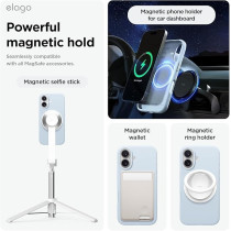 Elago Magnetic Liquid Silicone For iPhone 16 Case Cover Compatible With Magsafe Shockproof, Light Blue