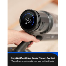 Proscenic P11 Mopping Cordless Vacuum Cleaners for Home, 35Kpa Stick Vacuum Cleaner With Wet Mop Combo,Touch Screen, Vacuum Equipped 5-Stage Filtration System, Hardwood Floor Vacuum for Pet Hair, Car, Black/Grey, 1 Year Warranty