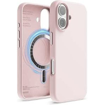 Elago Magnetic Liquid Silicone For iPhone 16 Case Cover Compatible With Magsafe Shockproof, Lovely Pink