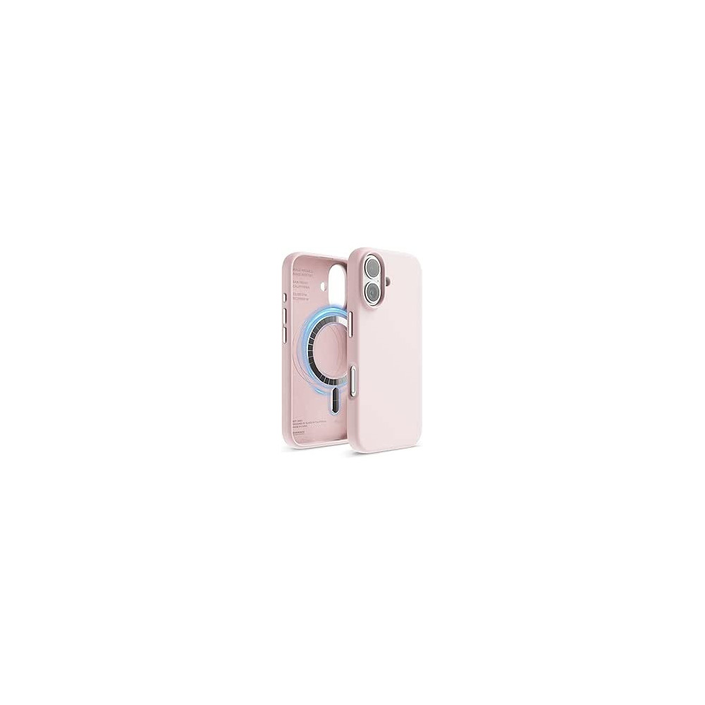 Elago Magnetic Liquid Silicone For iPhone 16 Case Cover Compatible With Magsafe Shockproof, Lovely Pink
