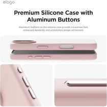 Elago Magnetic Liquid Silicone For iPhone 16 Case Cover Compatible With Magsafe Shockproof, Lovely Pink