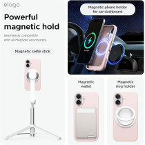 Elago Magnetic Liquid Silicone For iPhone 16 Case Cover Compatible With Magsafe Shockproof, Lovely Pink