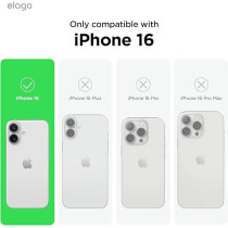 Elago Magnetic Liquid Silicone For iPhone 16 Case Cover Compatible With Magsafe Shockproof, Medium Gray