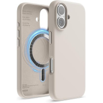 Elago Magnetic Liquid Silicone For iPhone 16 Case Cover Compatible With Magsafe Shockproof, Stone