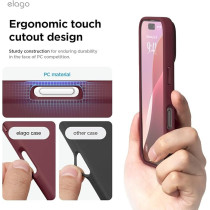 Elago Magnetic Liquid Silicone For iPhone 16 Pro Case Cover Compatible With Magsafe Shockproof, Burgundy