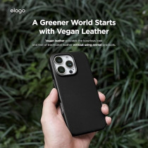 Elago Magnetic Liquid Silicone For iPhone 16 Pro Case Cover Compatible With Magsafe Shockproof, Black