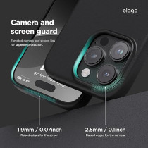 Elago Magnetic Liquid Silicone For iPhone 16 Pro Case Cover Compatible With Magsafe Shockproof, Black