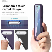 Elago Magnetic Liquid Silicone For iPhone 16 Pro Case Cover Compatible With Magsafe Shockproof, Deep Purple