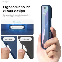 Elago Magnetic Liquid Silicone For iPhone 16 Pro Case Cover Compatible With Magsafe Shockproof, Jean Indigo