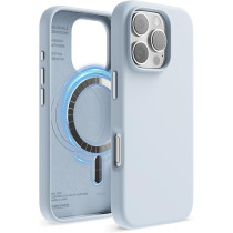 Elago Magnetic Liquid Silicone For iPhone 16 Pro Case Cover Compatible With Magsafe Shockproof, Light Blue