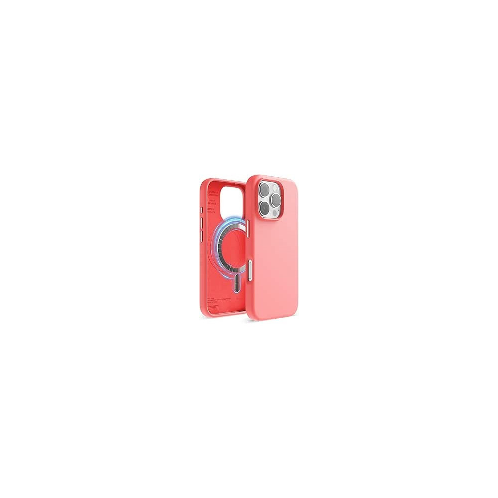 Elago Magnetic Liquid Silicone For iPhone 16 Pro Case Cover Compatible With Magsafe Shockproof, Pink