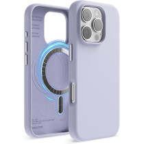 Elago Magnetic Liquid Silicone Compatible With iPhone 16 Pro Case Cover Compatible With Magsafe Shockproof, Purple