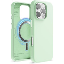 Elago Magnetic Liquid Silicone For iPhone 16 Pro Case Cover Compatible With Magsafe Shockproof, Soft Mint