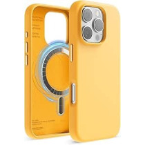 Elago Magnetic Liquid Silicone For iPhone 16 Pro Case Cover Compatible With Magsafe Shockproof, Sunshine