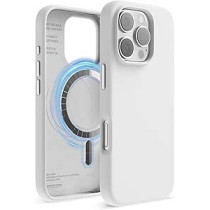 Elago Magnetic Liquid Silicone For iPhone 16 Pro Case Cover Compatible With Magsafe Shockproof, White