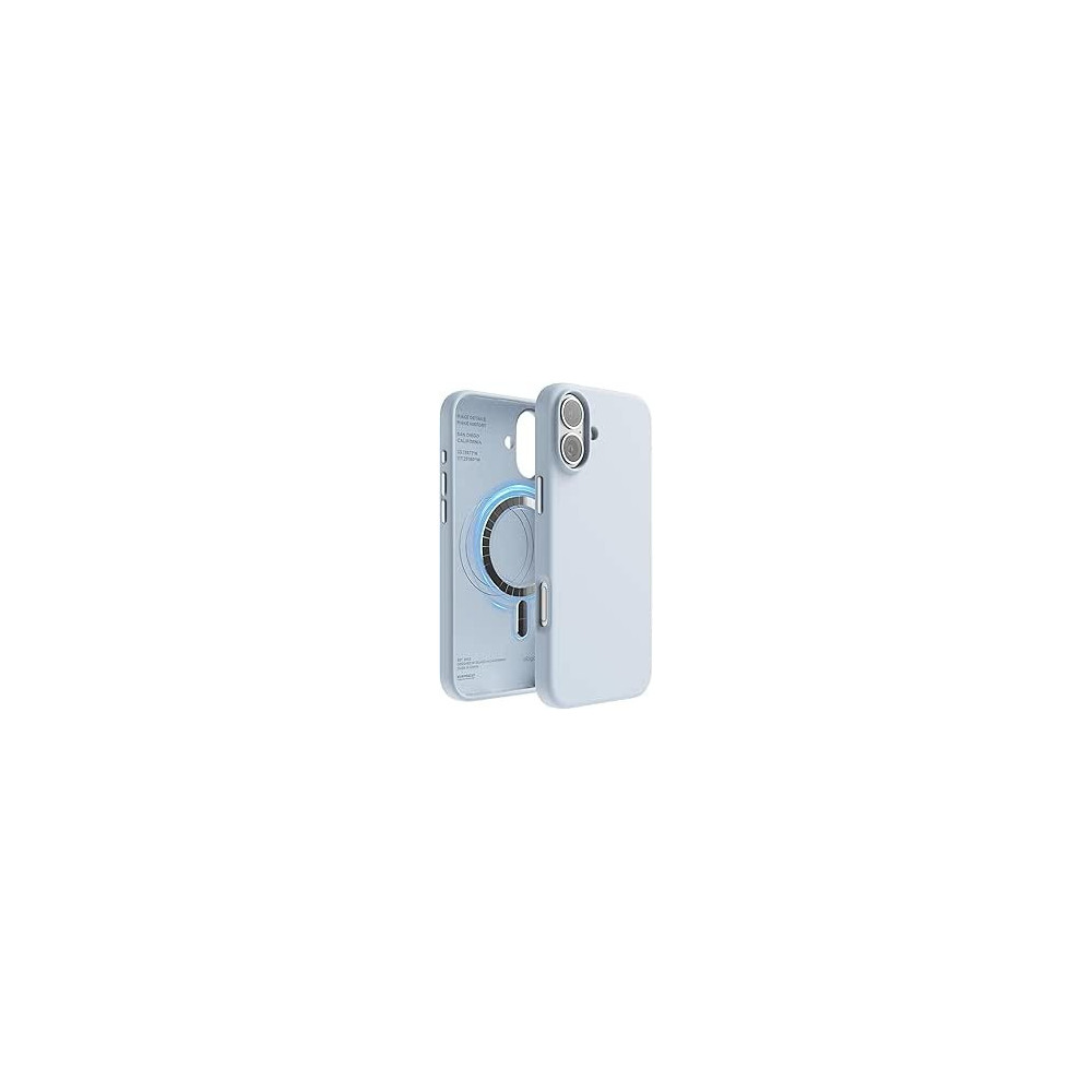Elago Magnetic Liquid Silicone For iPhone 16 Plus Case Cover Compatible With Magsafe Shockproof, Light Blue