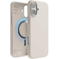 Elago Magnetic Liquid Silicone For iPhone 16 Plus Case Cover Compatible With Magsafe Shockproof, Stone