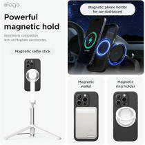 Elago Magnetic Liquid Silicone For iPhone 16 Pro Max Case Cover Compatible With Magsafe Shockproof, Black
