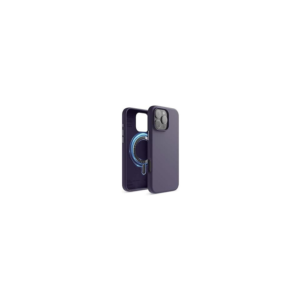 Elago Magnetic Liquid Silicone For iPhone 16 Pro Max Case Cover Compatible With Magsafe Shockproof, Deep Purple