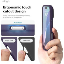 Elago Magnetic Liquid Silicone For iPhone 16 Pro Max Case Cover Compatible With Magsafe Shockproof, Deep Purple