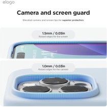 Elago Magnetic Liquid Silicone For iPhone 16 Pro Max Case Cover Compatible With Magsafe Shockproof, Light Blue