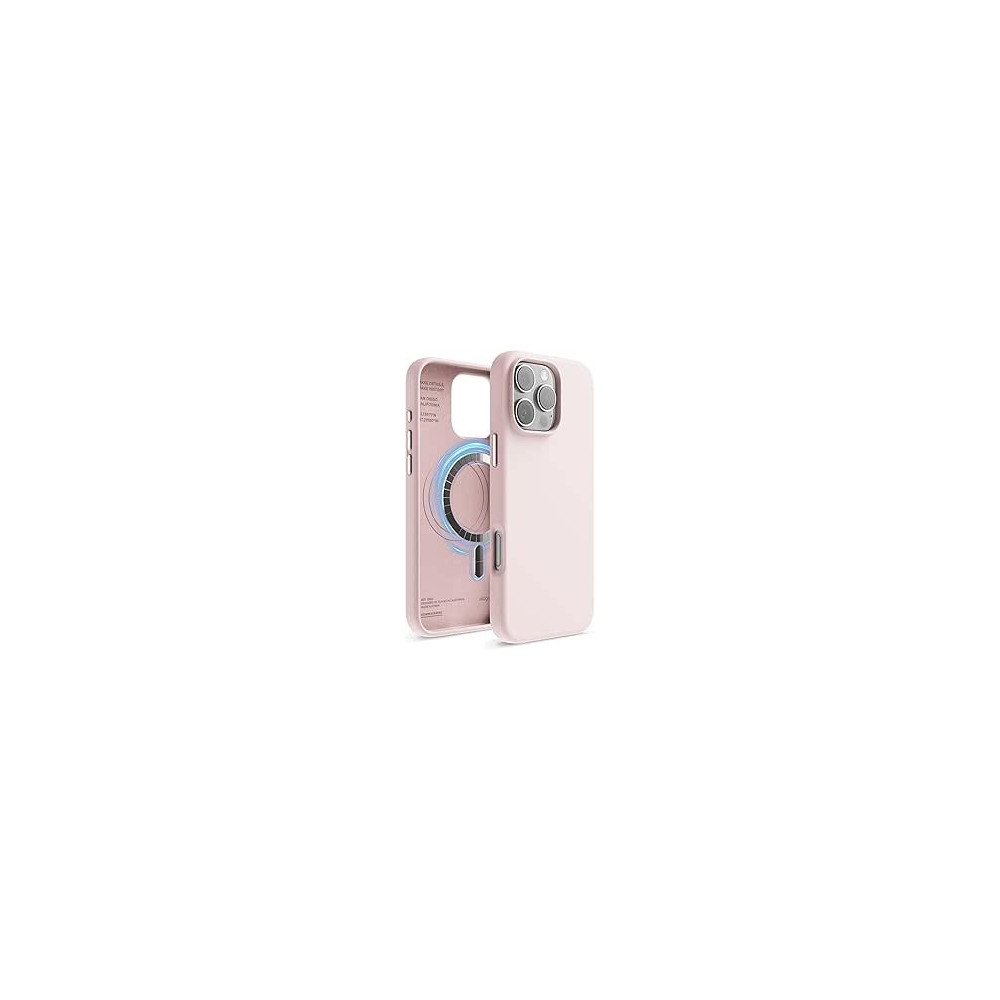 Elago Magnetic Liquid Silicone For iPhone 16 Pro Max Case Cover Compatible With Magsafe Shockproof, Lovely Pink