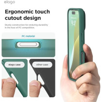 Elago Magnetic Liquid Silicone For iPhone 16 Pro Max Case Cover Compatible With Magsafe Shockproof, Midnight Green