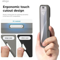 Elago Magnetic Liquid Silicone For iPhone 16 Pro Max Case Cover Compatible With Magsafe Shockproof, Medium Gray