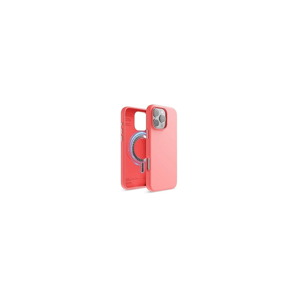 Elago Magnetic Liquid Silicone For iPhone 16 Pro Max Case Cover Compatible With Magsafe Shockproof, Pink