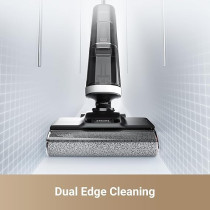 Dreame H14 Wet-Dry Vacuum Cleaner, Brush Washing & Hot Air Drying at 60 Degree, 180 Degree Lie-Flat Reach, Quick Drying in 5 min, Self-Cleaning with Dual Rotations, 18kPa Suction Power, Dual-Edge Cleaning, Black, 1 Year Warranty