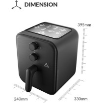 Evvoli Air Fryer 3.8 Liters With Timer Temperature Adjustable Control And 8 Preset Programs, 1600W, EVKA-AF3801B, Black