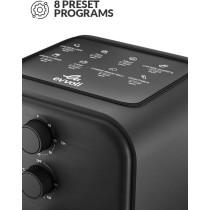 Evvoli Air Fryer 3.8 Liters With Timer Temperature Adjustable Control And 8 Preset Programs, 1600W, EVKA-AF3801B, Black