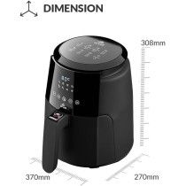 Evvoli Digital Air Fryer 4 Liters No Pre-Heat Needed, No-Oil Frying, Fast Crispy And Healthy Digital Temperature Control, EVKA-AF4008D