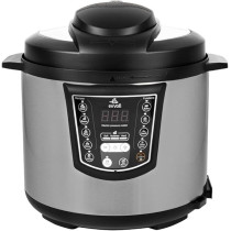 Evvoli 9-In-1 Multi-Use Programmable Pressure Cooker, 6L, 1000W, Digital LED Display, EVKA-PC6009B, Black