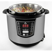 Evvoli 9-In-1 Multi-Use Programmable Pressure Cooker, 6L, 1000W, Digital LED Display, EVKA-PC6009B, Black